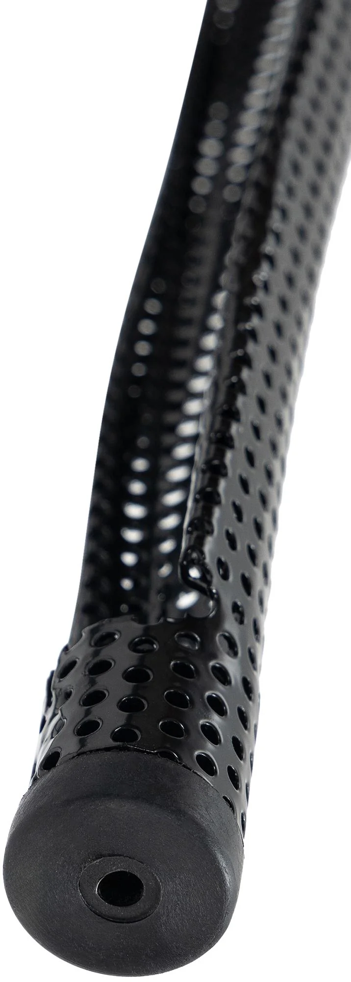Tabouret de bar avec repose-pieds design industriel empilable en métal perforé noir 10_0004867