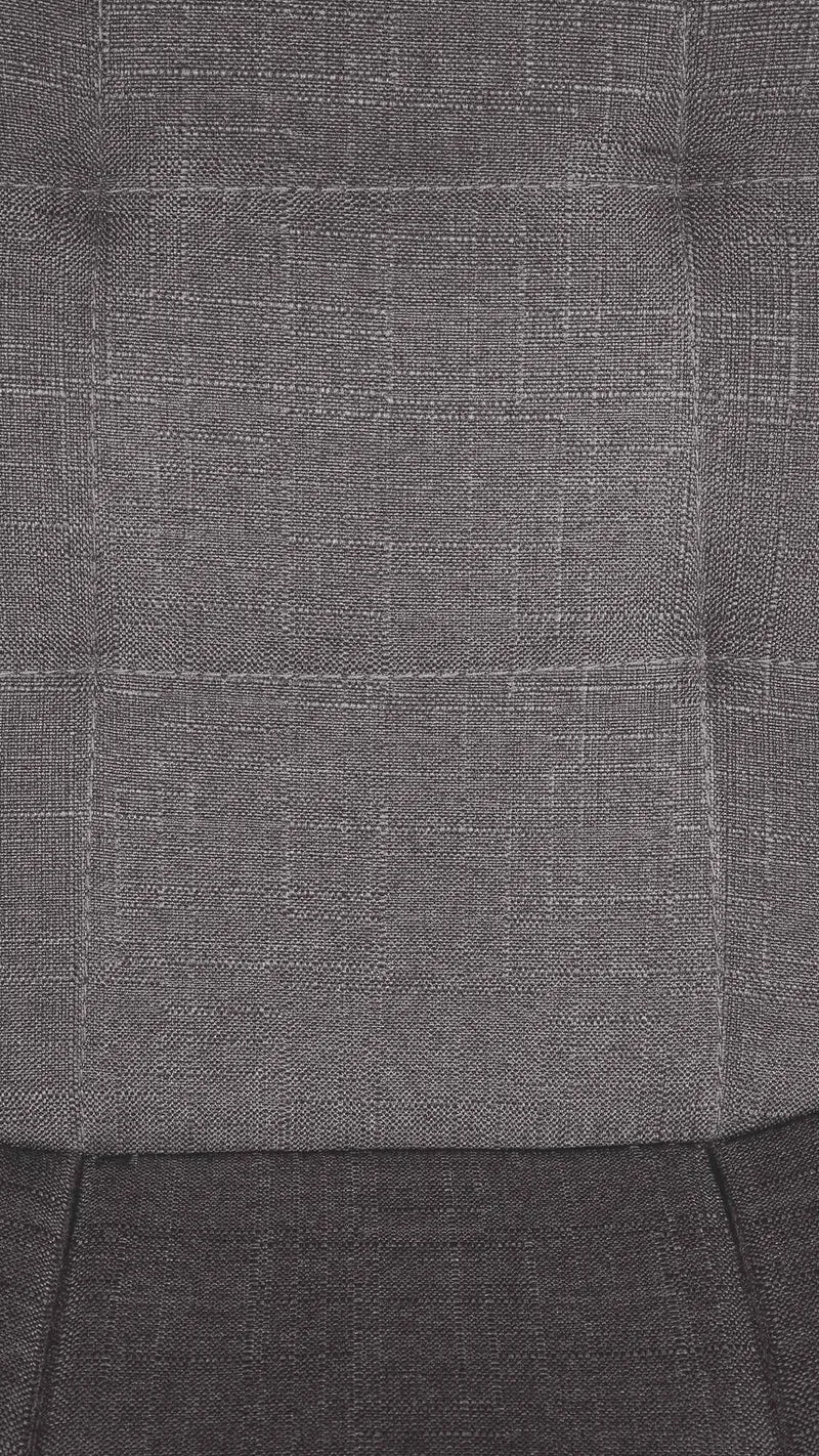 Tabouret de bar x1 avec repose-pieds hauteur réglable pivotant assise en tissu gris cadre métallique blanc 10_0004852