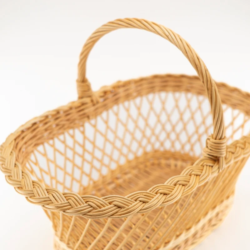Panier ovale en jour croisé