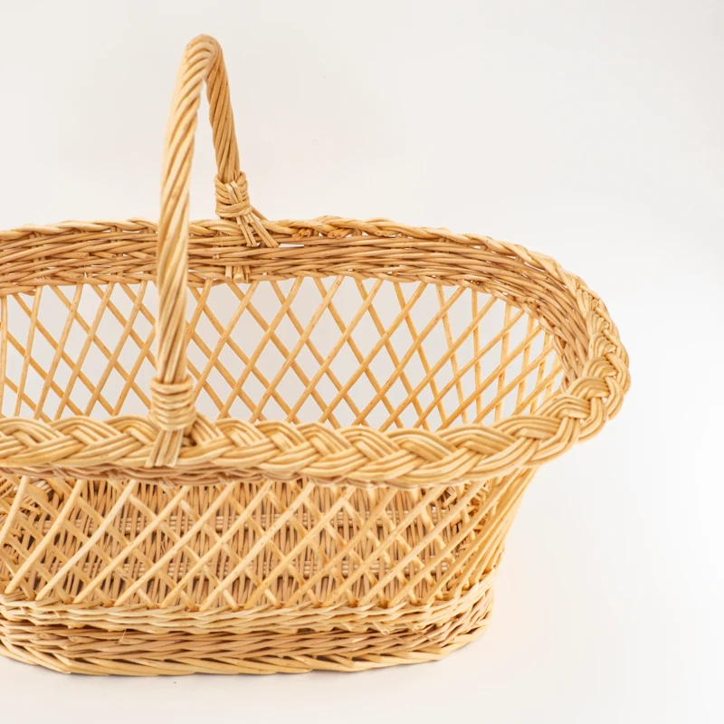 Panier ovale en jour croisé