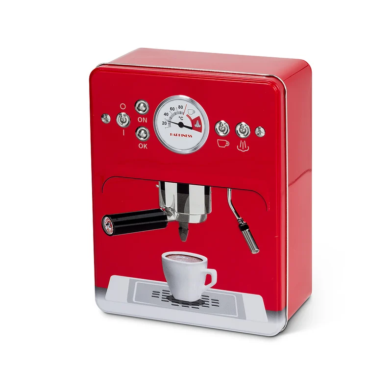 Boîte à café rectangulaire rouge