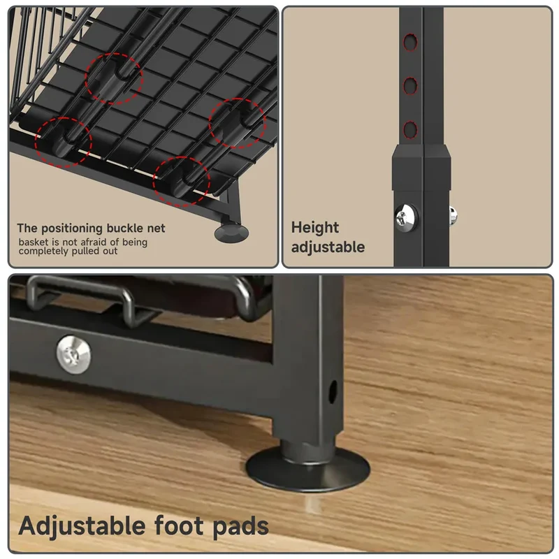 Rangement sous évier coulissant 2 niveaux – réglable