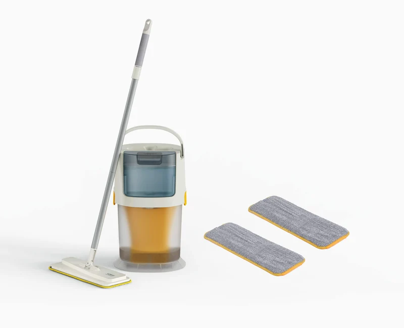 Système de nettoyage des sols avec tête en microfibre et tampons de rechange UltraClean