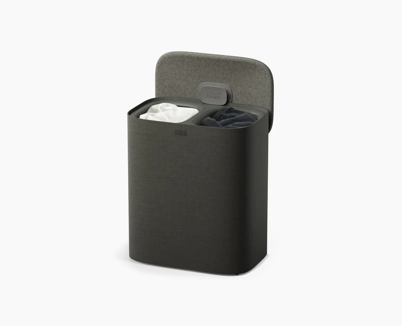Tota 2 Twin 90L Panier à Linge de Séparation Gris Forêt