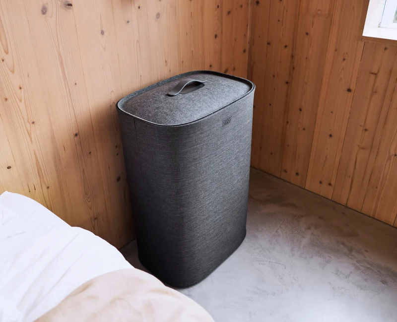 Tota 2 Twin 90L Panier à Linge de Séparation Gris Forêt