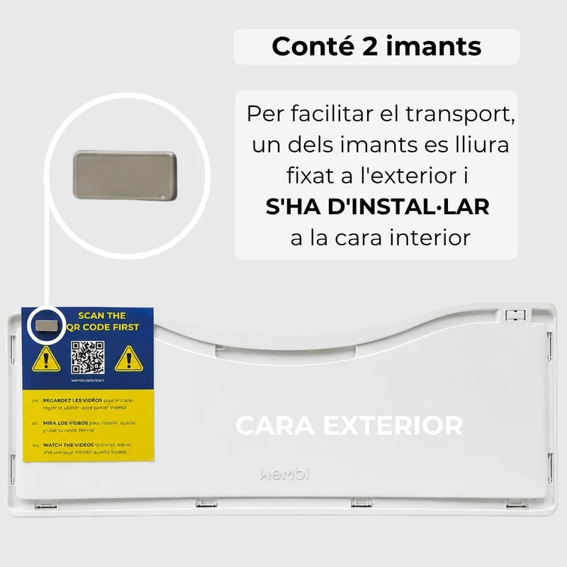 Wembi - Panier à linge aimanté à la machine à laver - Made in Europe