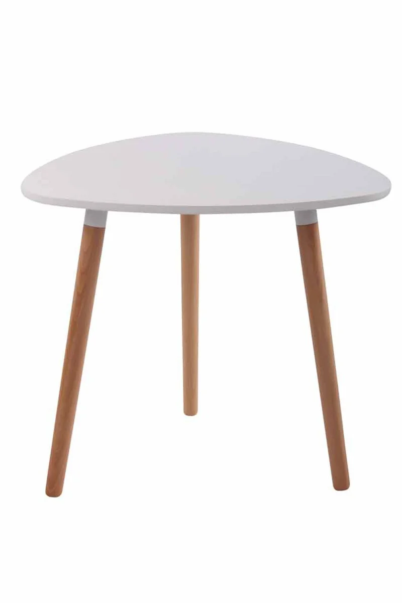 Table de cuisine table d'appoint en bois couleur blanc hauteur 75 cm Ø 80 cm TAB10055
