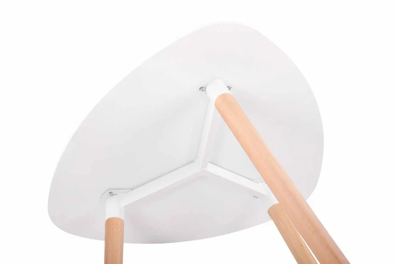 Table de cuisine table d'appoint en bois couleur blanc hauteur 75 cm Ø 80 cm TAB10055