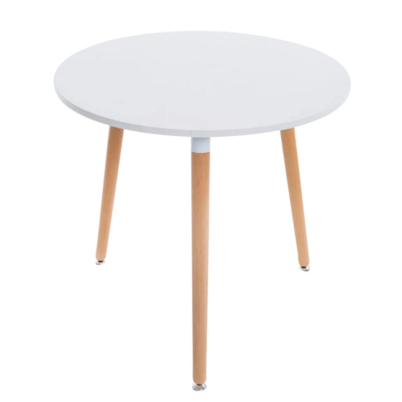 Table de cuisine table d'appoint ronde 3 pieds en bois clair Ø80 cm TAB10010