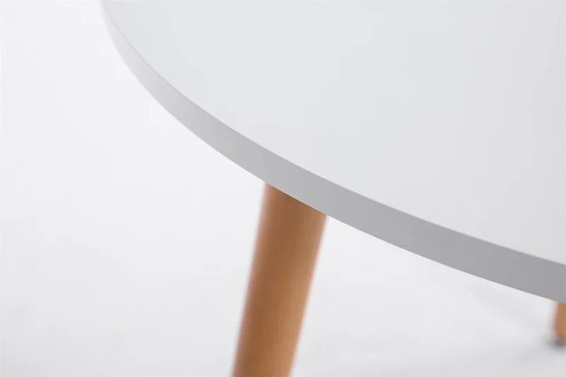 Table de cuisine table d'appoint ronde 3 pieds en bois clair Ø80 cm TAB10010