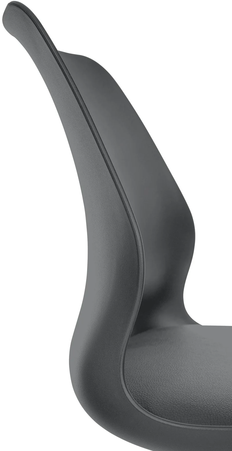 Lot de 2 tabourets de bar avec repose-pieds hauteur réglable pivotant en PVC et plastique gris et métal 10_0006105
