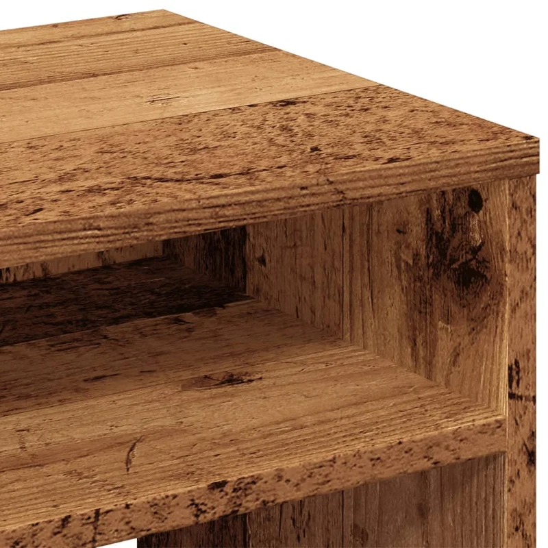 Table de chevet avec deux compartiment ouvert 40 x 30 x 40 cm bois d'ingénierie marron DEC034716