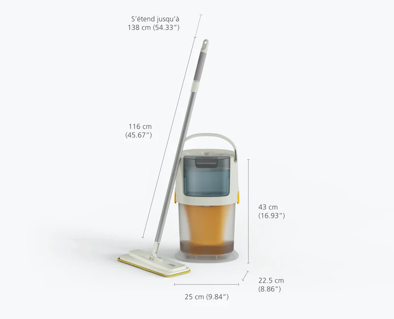 Balai Auto-essorant en Microfibre avec Seau UltraClean