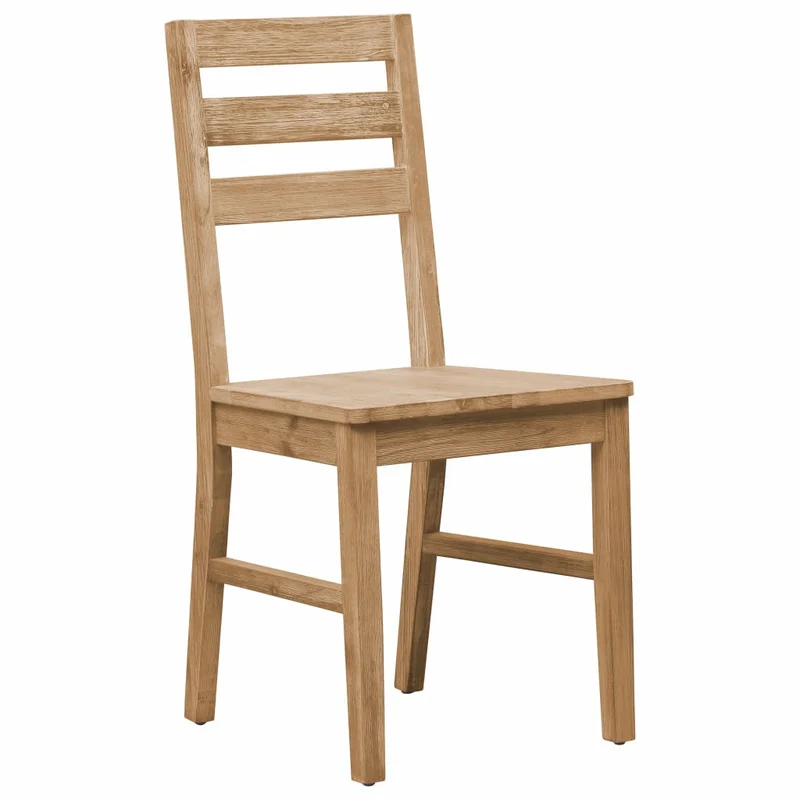 Lot de 2 chaises de salle à manger cuisine design classique bois d'acacia massif CDS020274