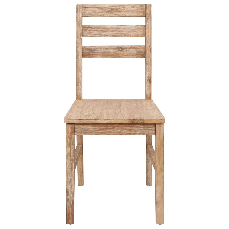 Lot de 2 chaises de salle à manger cuisine design classique bois d'acacia massif CDS020274