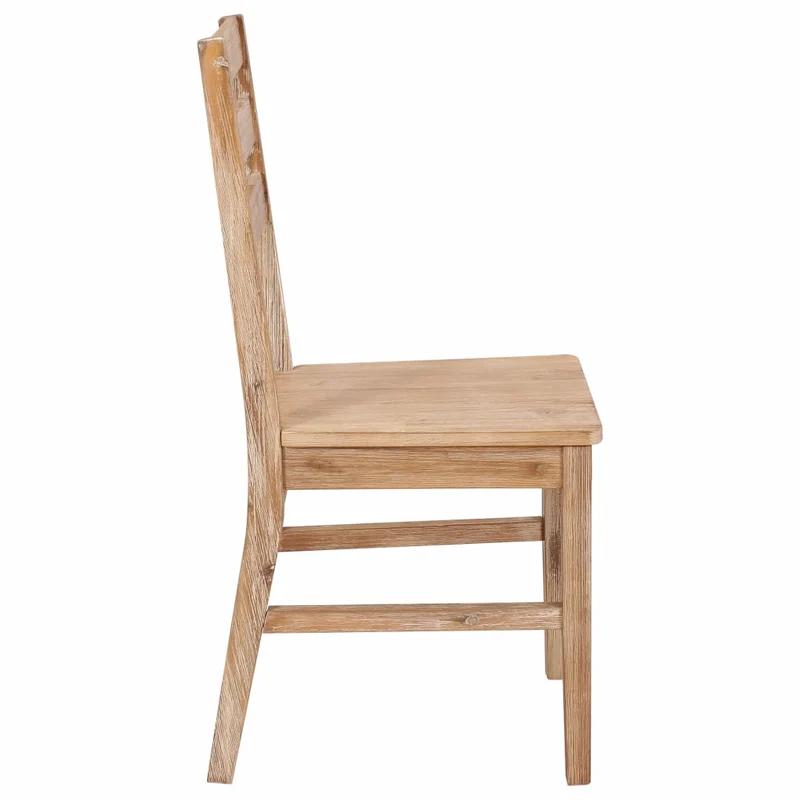 Lot de 2 chaises de salle à manger cuisine design classique bois d'acacia massif CDS020274