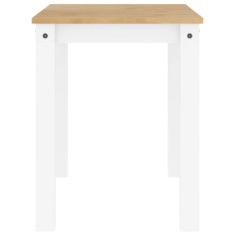 Table de salle à manger design moderne 117 x 60 x 75 cm bois massif de pin blanc et miel DEC036900