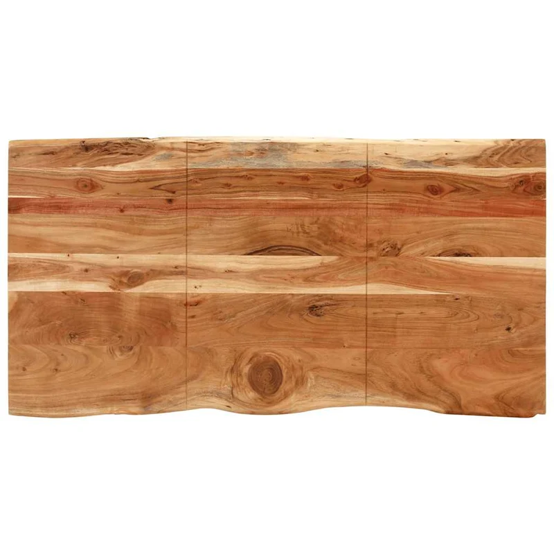 Table de salle à manger design industriel moderne 154 x 80 x 76 cm bois d'acacia et acier DEC036610