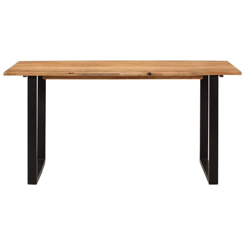 Table de salle à manger design industriel 154 x 80 x 76 cm bois d'acacia et acier DEC036609