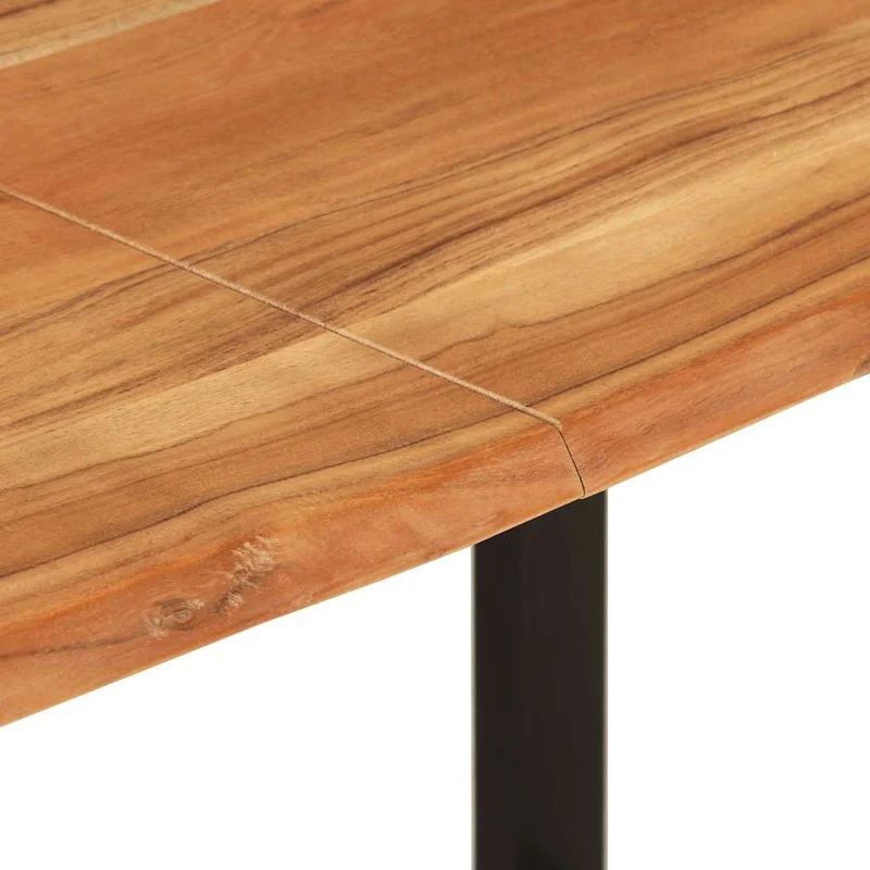 Table de salle à manger design industriel 154 x 80 x 76 cm bois d'acacia et acier DEC036609