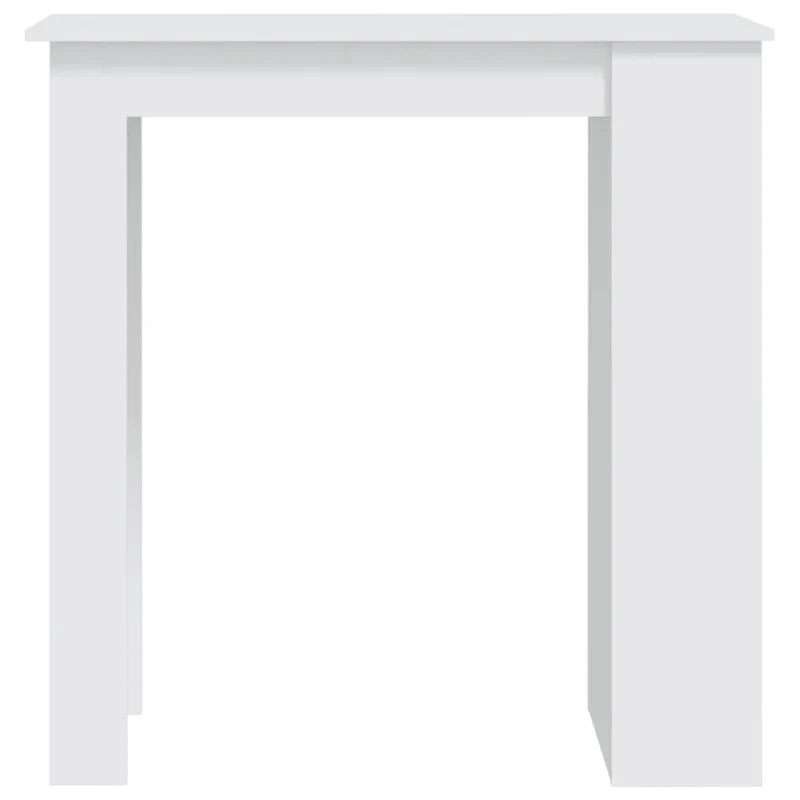 Table d’appoint multifonction avec étagères de rangement 102 x 50 x 103,5 cm bois d'ingénierie blanc DEC036494