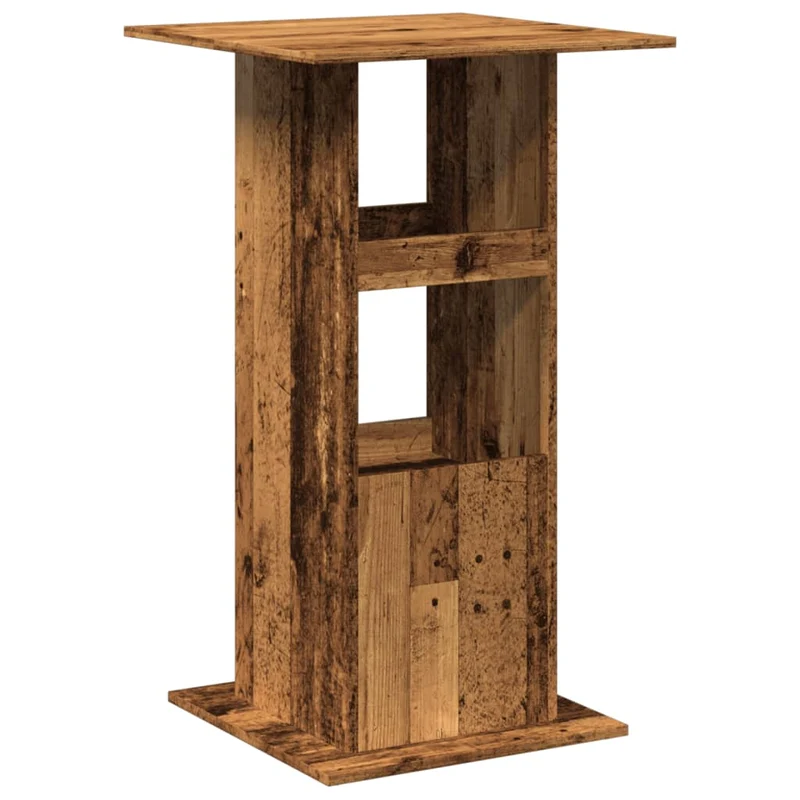 Table d’appoint multifonction avec étagères de rangement en bois d’ingénierie marron DEC036340