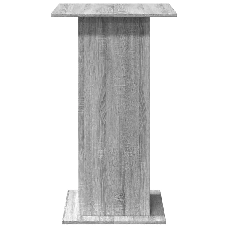 Table d’appoint multifonction 60 x 60 x 102 cm avec rangement en bois d'ingénierie gris DEC036338