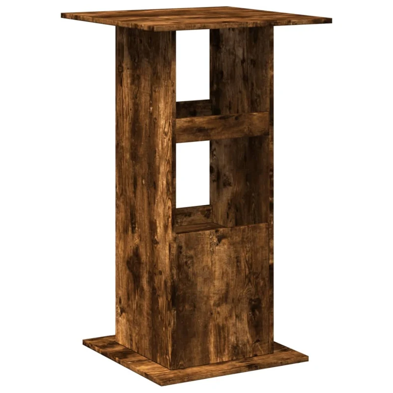 Table d’appoint multifonction avec étagères de rangement en bois d’ingénierie marron DEC036327