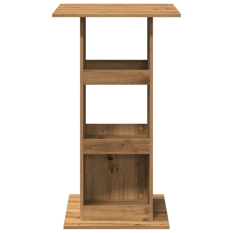 Table d’appoint multifonction avecétagères de rangement en bois d’ingénierie marron DEC036326