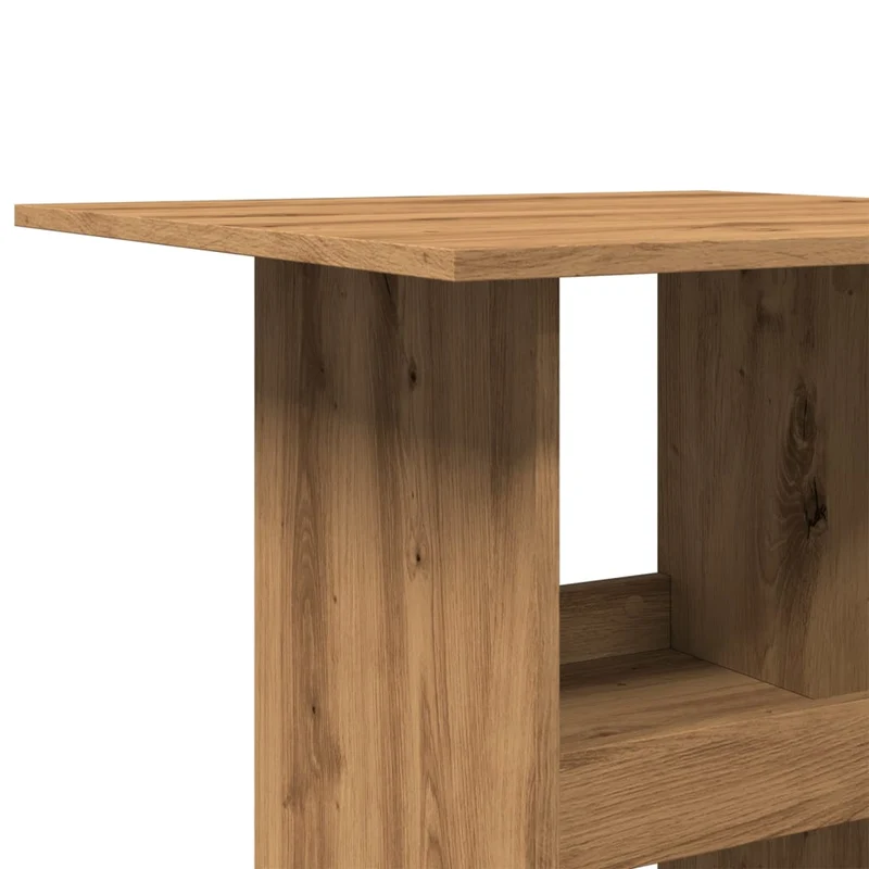 Table d’appoint multifonction avecétagères de rangement en bois d’ingénierie marron DEC036326