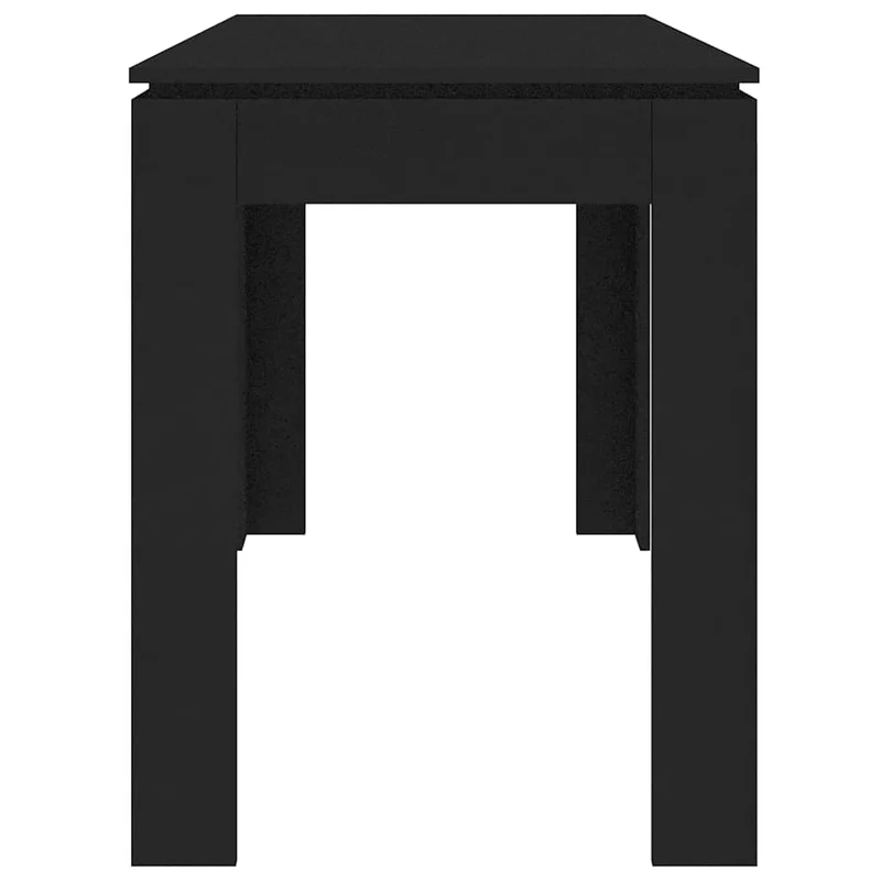 Table de salle à manger design moderne 120 x 60 x 76 cm bois d'ingénierie noir DEC036878