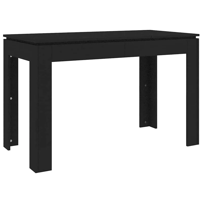Table de salle à manger design moderne 120 x 60 x 76 cm bois d'ingénierie noir DEC036878