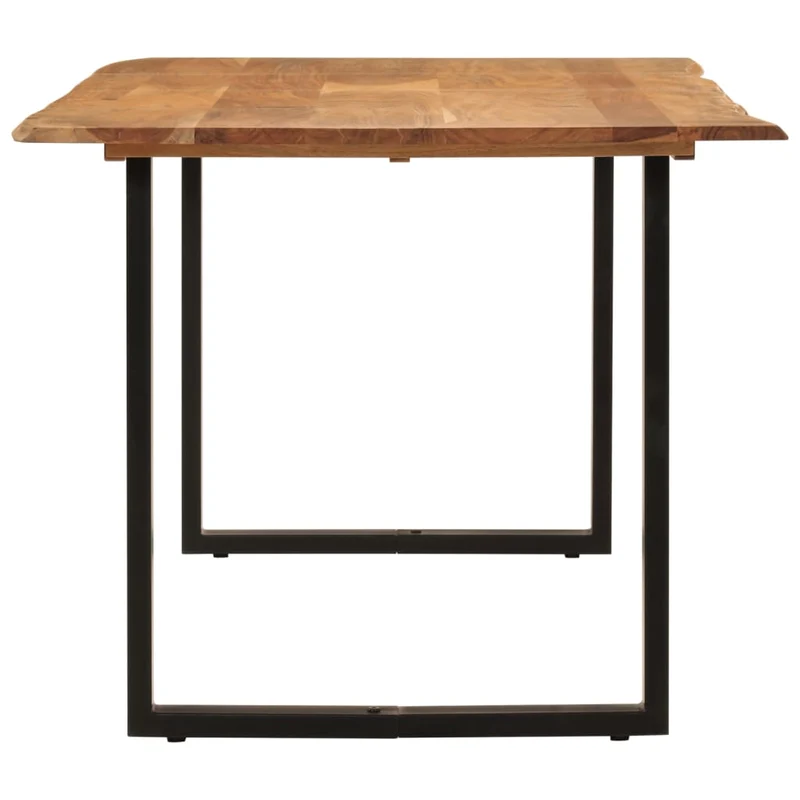 Table de salle à manger design industriel 180 x 90 x 76 cm bois d'acacia massif et acier DEC036621