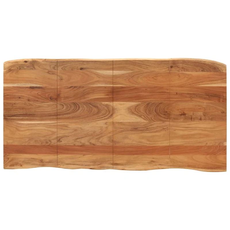 Table de salle à manger design industriel 180 x 90 x 76 cm bois d'acacia massif et acier DEC036621