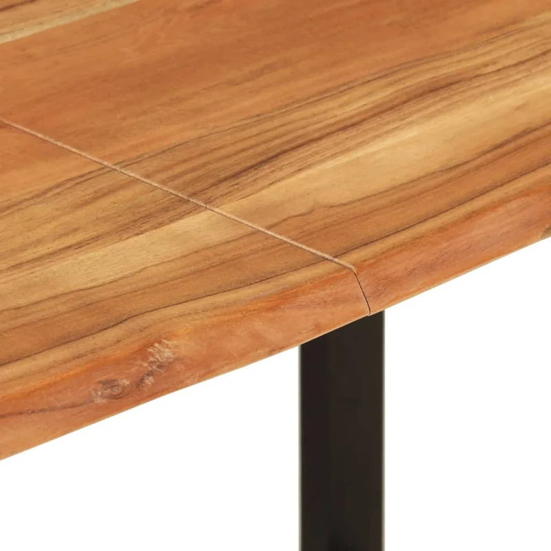 Table de salle à manger design industriel 180 x 90 x 76 cm bois d'acacia massif et acier DEC036621