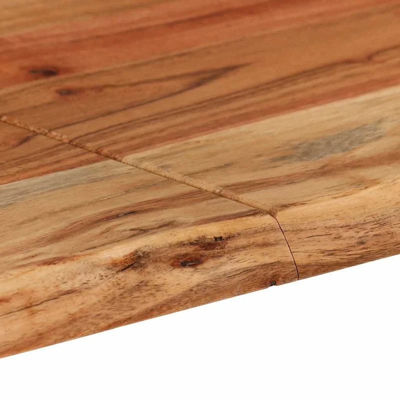 Table de salle à manger design industriel 140 x 70 x 76 cm bois d'acacia et acier DEC036602