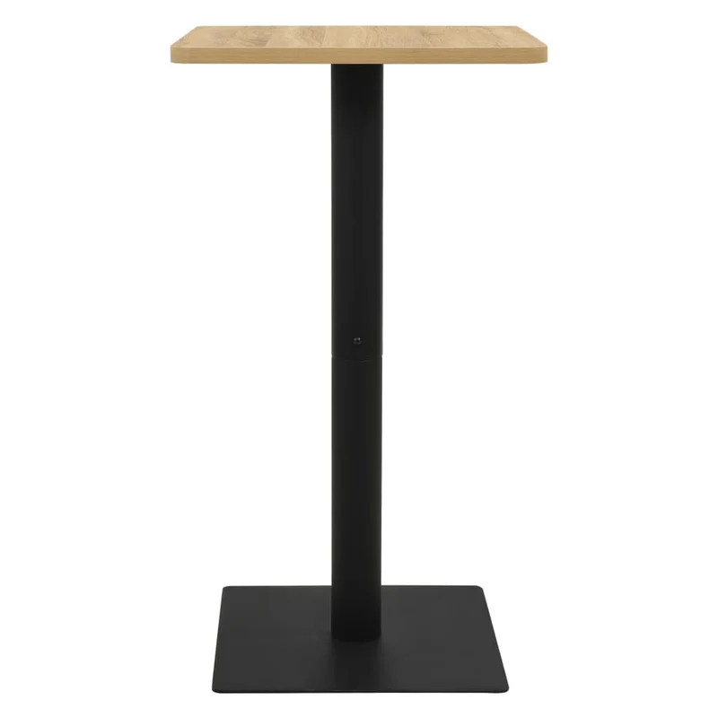 Table d'appoint auxiliaire table haute 50 x 50 x 107 cm panneau de particules de mélamine et acier DEC036552