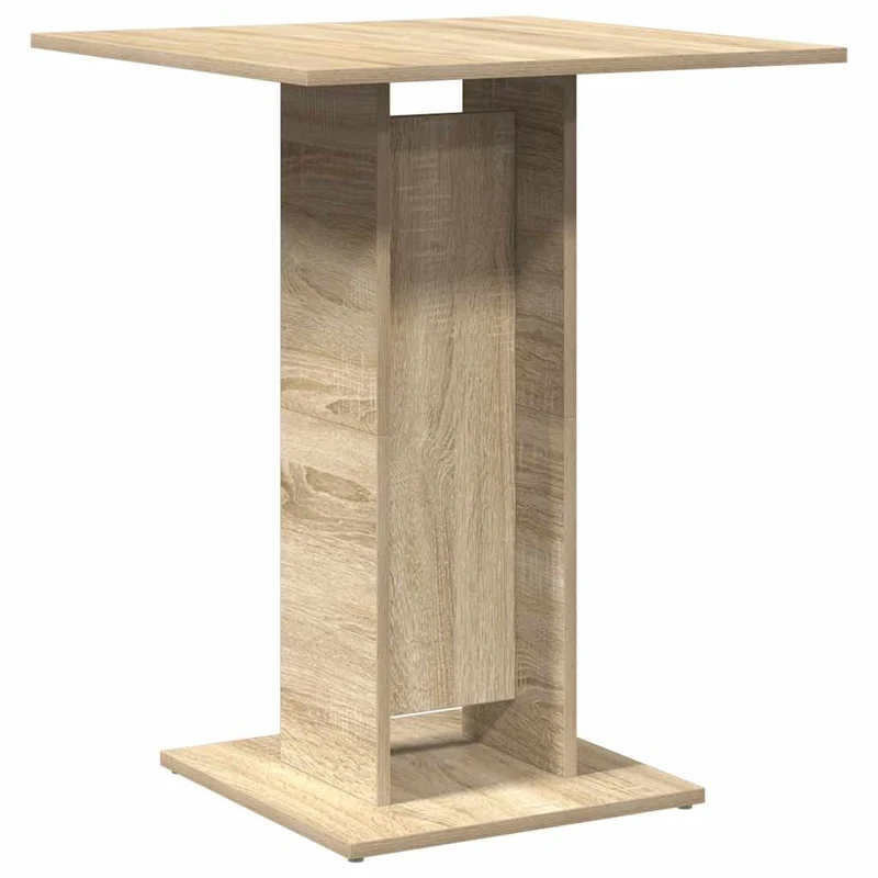 Table d'appoint auxiliaire table de bar 60 x 60 x 75 cm bois d'ingénierie couleur chêne DEC036551
