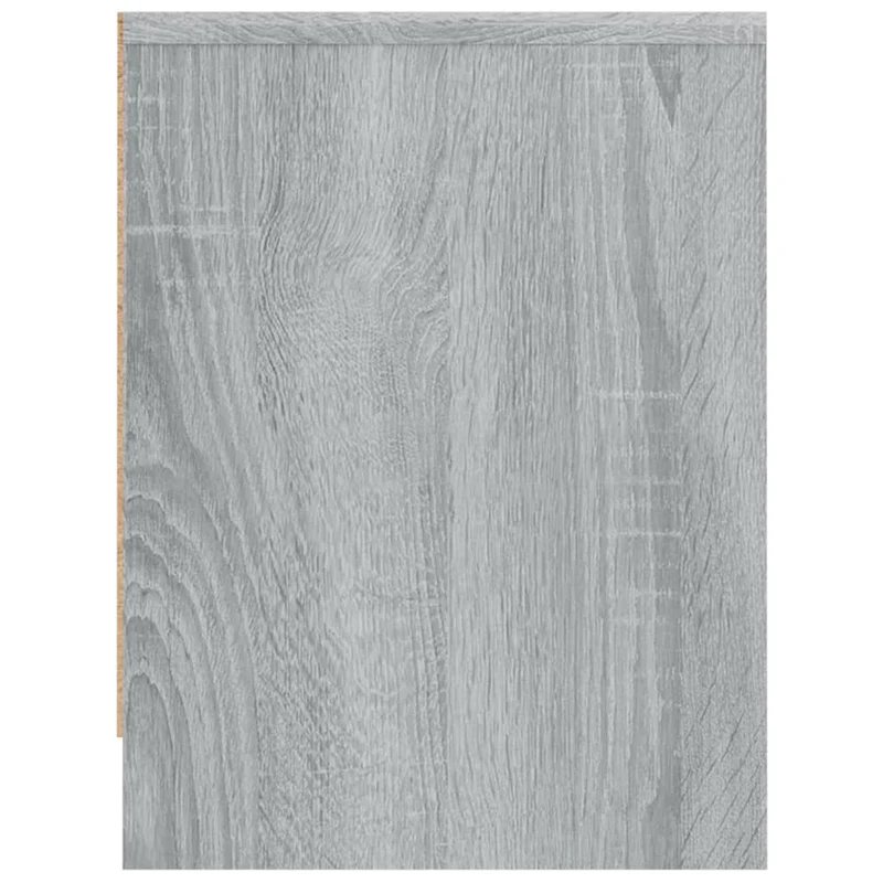 Table de chevet avec deux tiroirs 40 x 30 x 40 cm bois d'ingénierie gris DEC034601