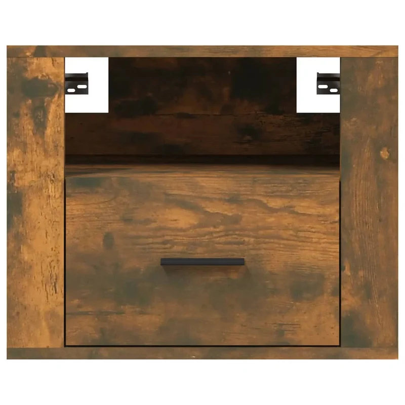 Table de chevet murale avec tiroir et compartiment ouvert 50 x 36 x 40 cm en bois d'ingénierie marron DEC034263