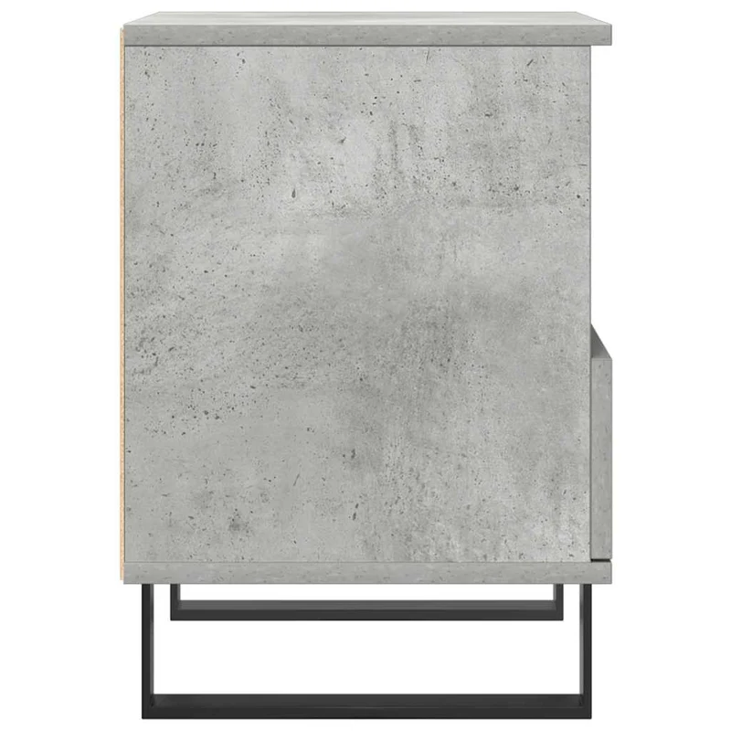 Table de chevet avec tiroir et compartiment ouvert 40 x 35 x 50 cm bois d’ingénierie gris DEC034004