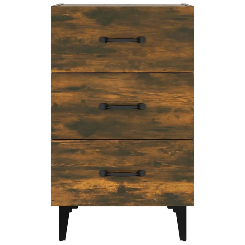 Table de chevet avec 3 tiroirs 40 x 40 x 66 cm bois d'ingénierie marron DEC033628