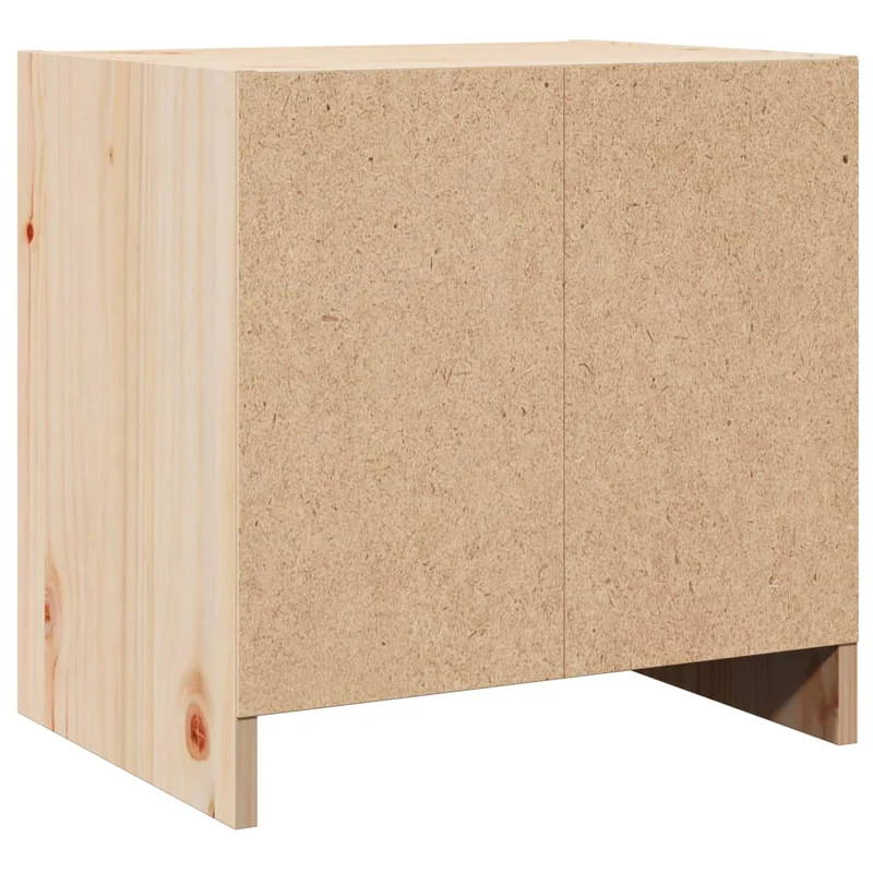 Table de chevet avec compartiment avec porte 40 x 30,5 x 40 cm bois de pin non traité DEC032917
