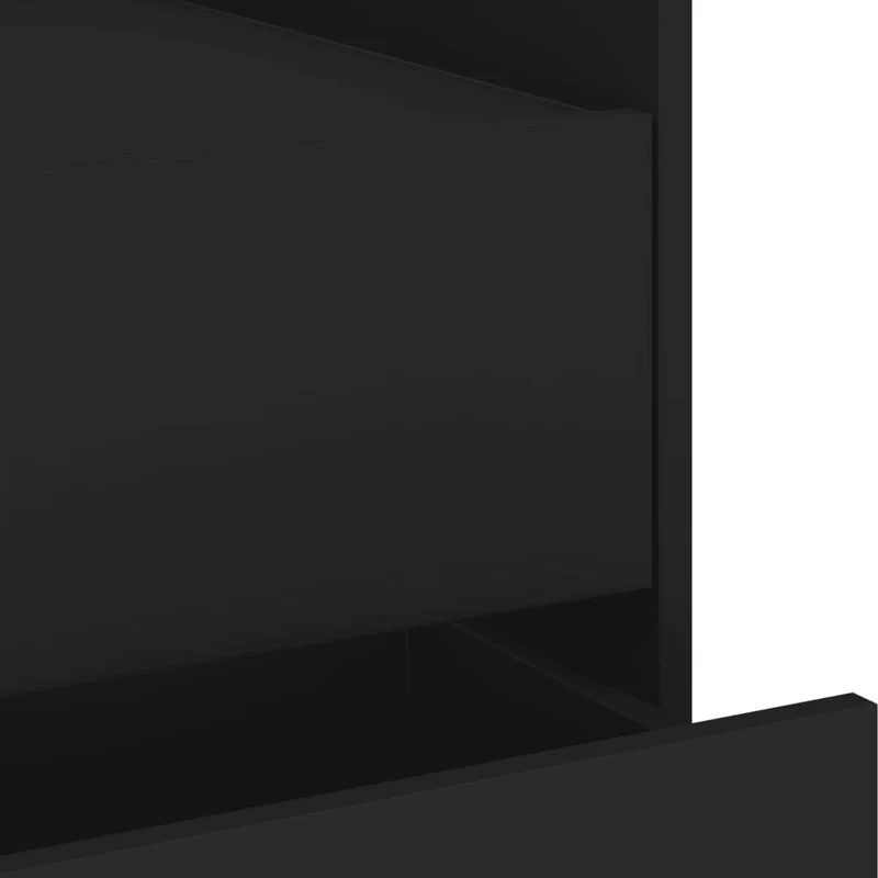 Table de chevet avec deux tiroirs 45 x 50 x 50 cm bois d’ingénierie noir DEC034492