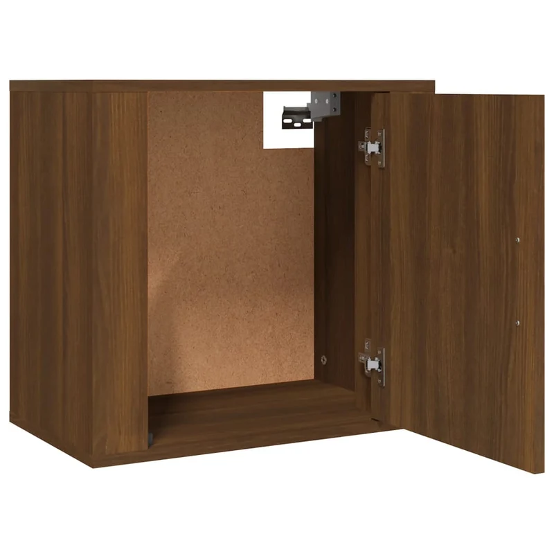 Table de chevet murale avec compartiment avec porte 50 x 30 x 47 cm bois d'ingénierie marron DEC034275