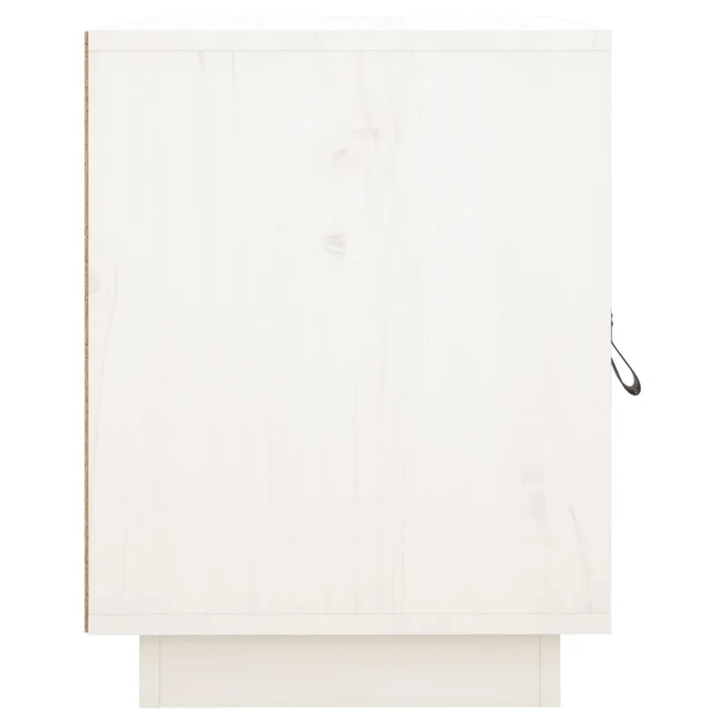 Table de chevet avec compartiments de rangement avec porte 40 x 34 x 45 cm bois de pin blanc DEC033349