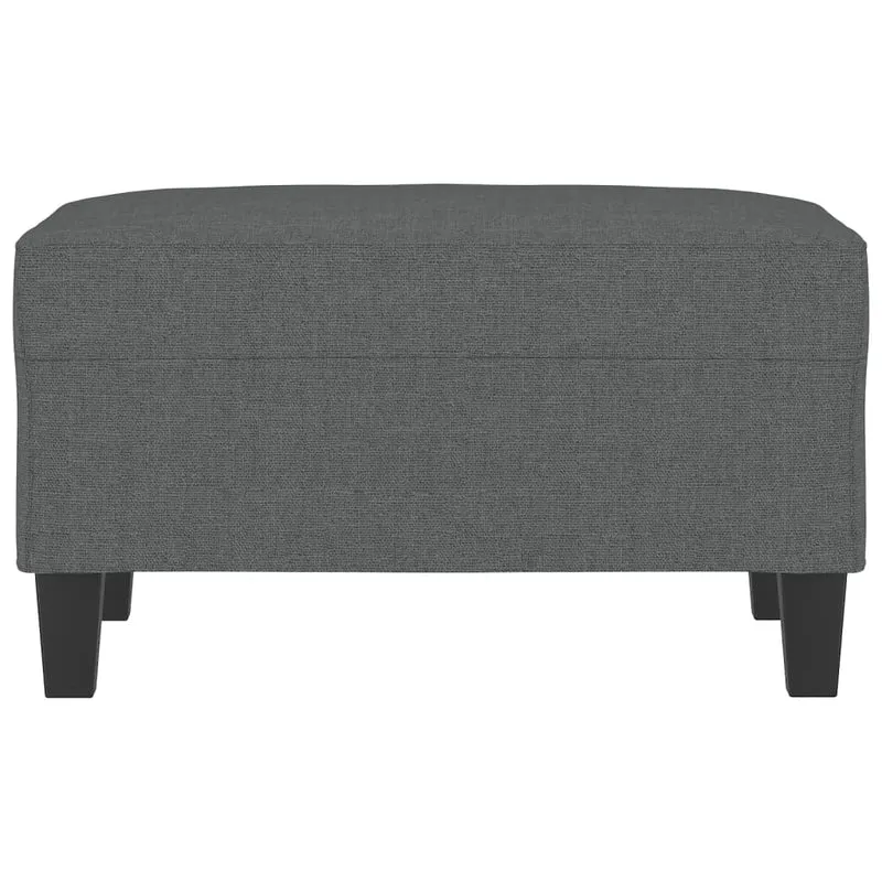 Repose-pieds tabouret bout de canapé 70 x 55 x 41 cm tissu gris DEC030321