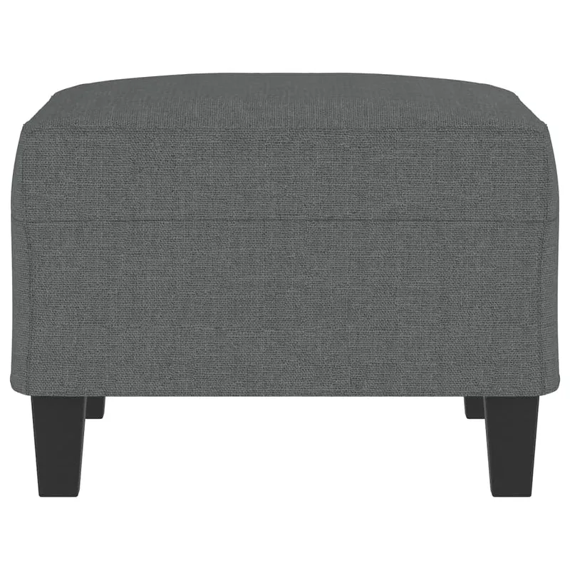 Repose-pieds tabouret bout de canapé 70 x 55 x 41 cm tissu gris DEC030321