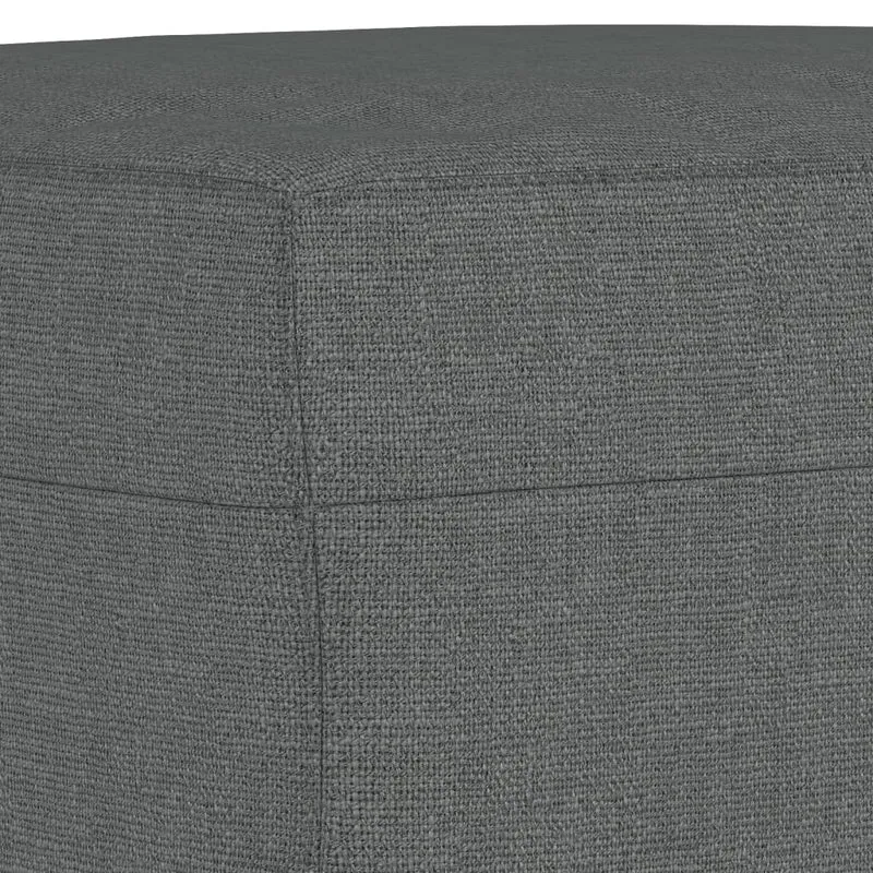 Repose-pieds tabouret bout de canapé 70 x 55 x 41 cm tissu gris DEC030321