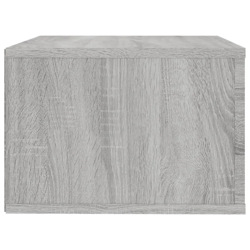 Table de chevet murale avec tiroir 50 x 36 x 25 cm bois d'ingénierie gris DEC034335
